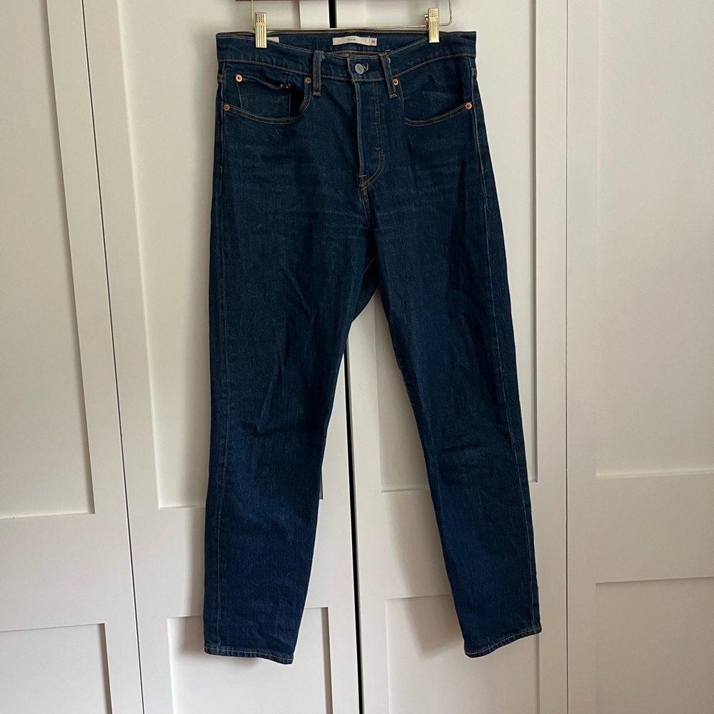 Levi's Blue Straight Leg Jeans Wedgie Classic Denim - Picture 5 of 5